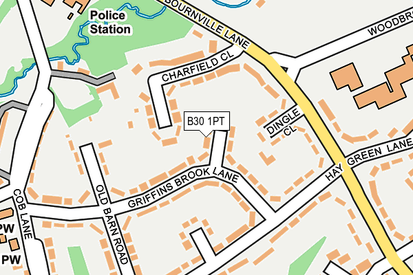 B30 1PT map - OS OpenMap – Local (Ordnance Survey)