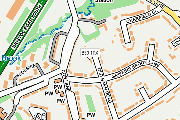 B30 1PX map - OS OpenMap – Local (Ordnance Survey)