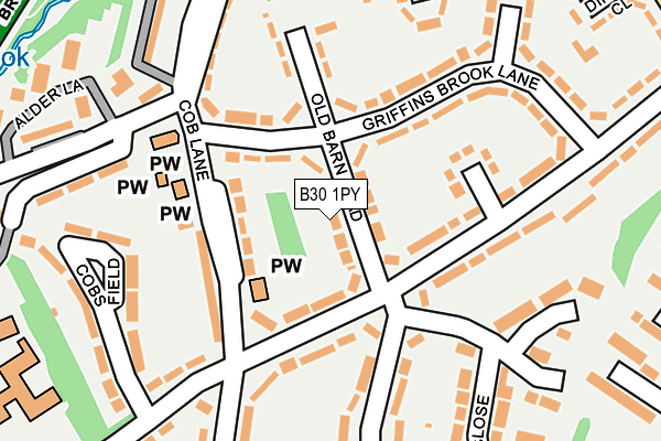 B30 1PY map - OS OpenMap – Local (Ordnance Survey)