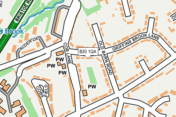 B30 1QA map - OS OpenMap – Local (Ordnance Survey)