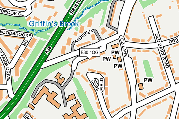 B30 1QG map - OS OpenMap – Local (Ordnance Survey)