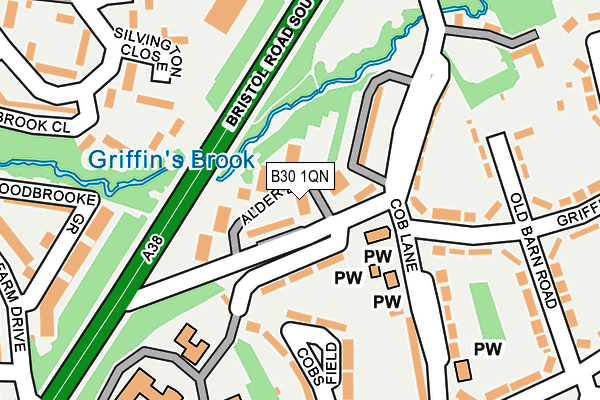 B30 1QN map - OS OpenMap – Local (Ordnance Survey)