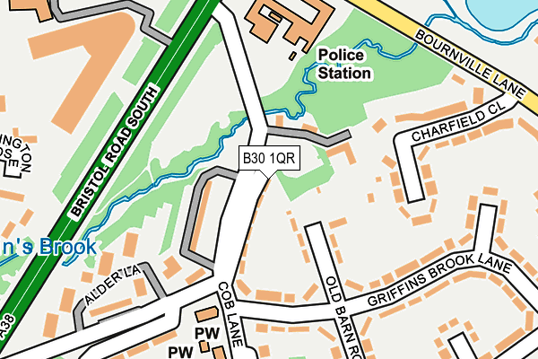 B30 1QR map - OS OpenMap – Local (Ordnance Survey)