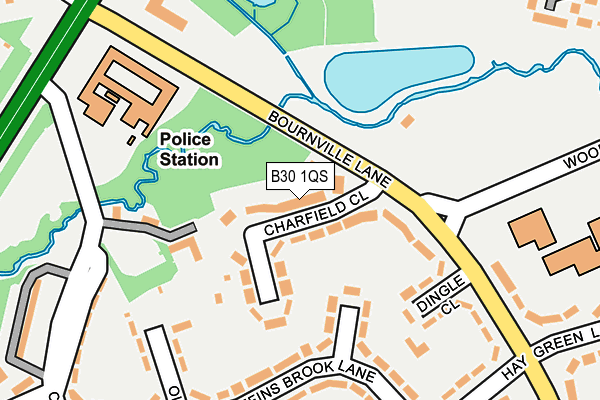 B30 1QS map - OS OpenMap – Local (Ordnance Survey)