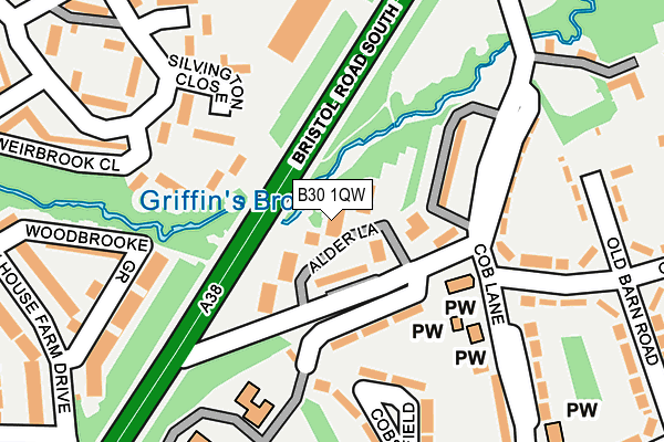 B30 1QW map - OS OpenMap – Local (Ordnance Survey)