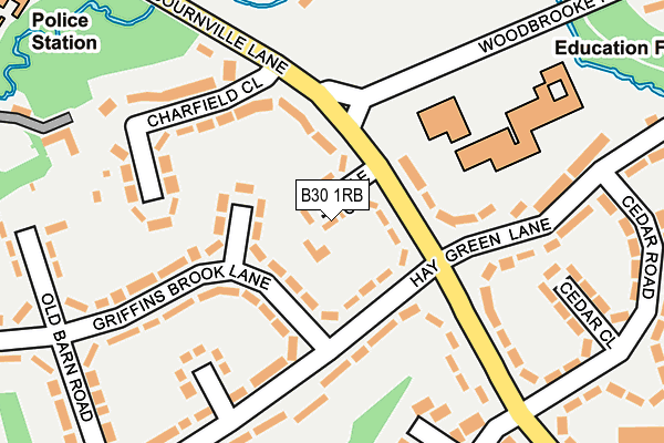 B30 1RB map - OS OpenMap – Local (Ordnance Survey)