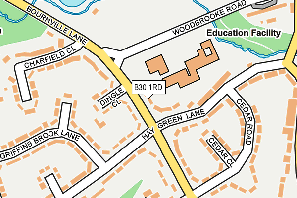 B30 1RD map - OS OpenMap – Local (Ordnance Survey)