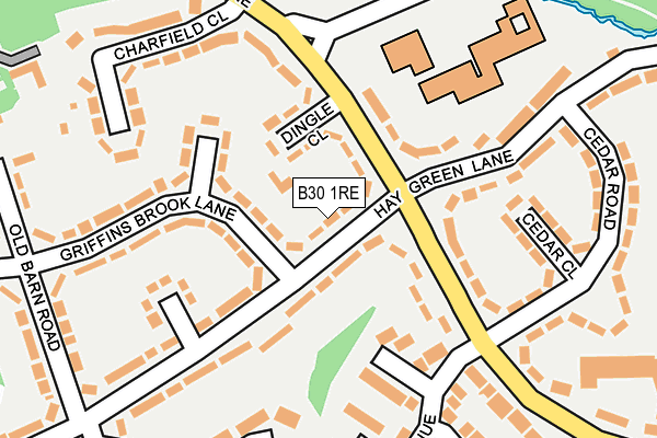 B30 1RE map - OS OpenMap – Local (Ordnance Survey)