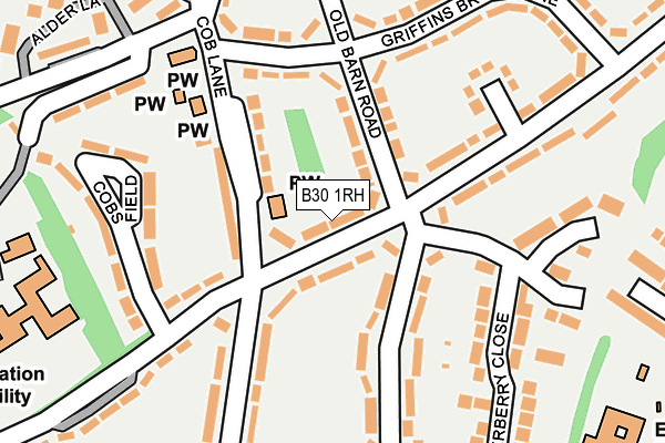 B30 1RH map - OS OpenMap – Local (Ordnance Survey)