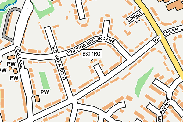 B30 1RQ map - OS OpenMap – Local (Ordnance Survey)