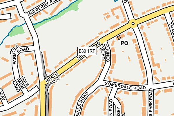 B30 1RT map - OS OpenMap – Local (Ordnance Survey)