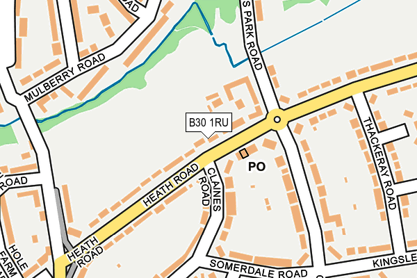 B30 1RU map - OS OpenMap – Local (Ordnance Survey)