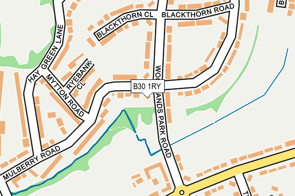 B30 1RY map - OS OpenMap – Local (Ordnance Survey)