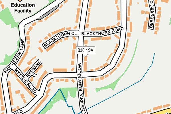 B30 1SA map - OS OpenMap – Local (Ordnance Survey)