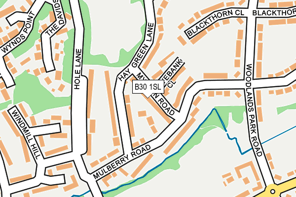 B30 1SL map - OS OpenMap – Local (Ordnance Survey)