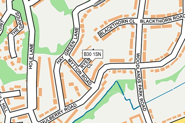 B30 1SN map - OS OpenMap – Local (Ordnance Survey)