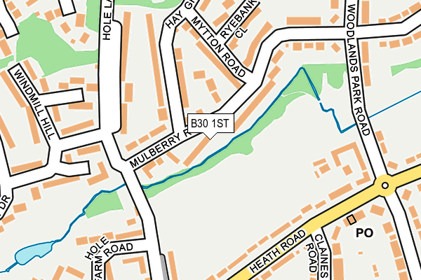 B30 1ST map - OS OpenMap – Local (Ordnance Survey)
