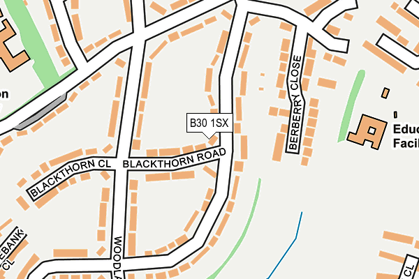 B30 1SX map - OS OpenMap – Local (Ordnance Survey)