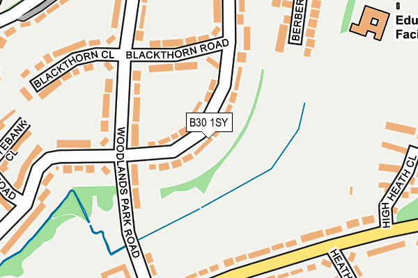 B30 1SY map - OS OpenMap – Local (Ordnance Survey)
