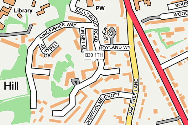 B30 1TH map - OS OpenMap – Local (Ordnance Survey)