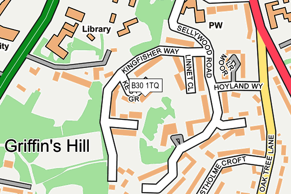 B30 1TQ map - OS OpenMap – Local (Ordnance Survey)