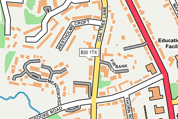 B30 1TX map - OS OpenMap – Local (Ordnance Survey)