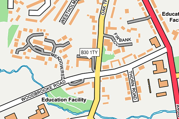 B30 1TY map - OS OpenMap – Local (Ordnance Survey)