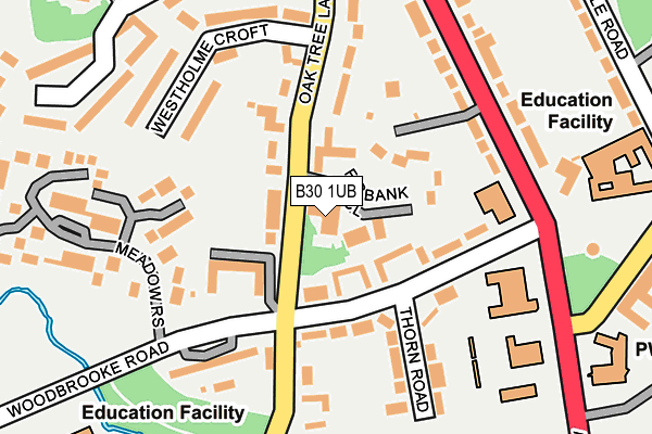 B30 1UB map - OS OpenMap – Local (Ordnance Survey)