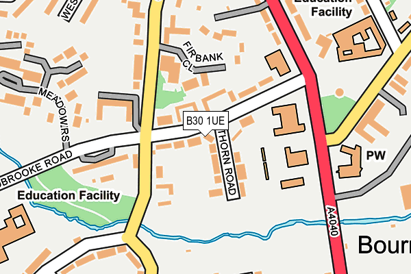 B30 1UE map - OS OpenMap – Local (Ordnance Survey)