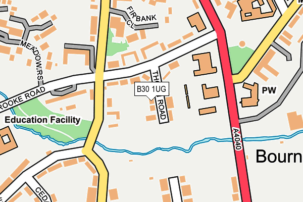 B30 1UG map - OS OpenMap – Local (Ordnance Survey)