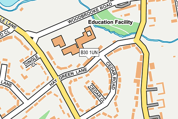 B30 1UN map - OS OpenMap – Local (Ordnance Survey)