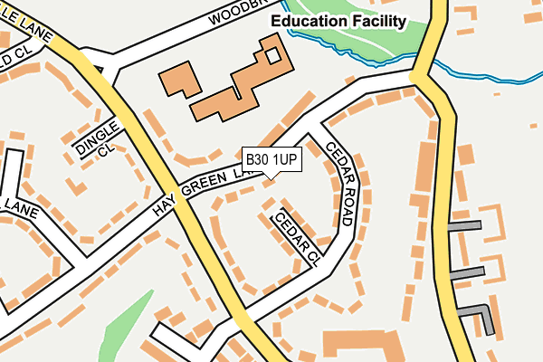 B30 1UP map - OS OpenMap – Local (Ordnance Survey)