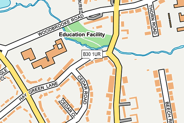 B30 1UR map - OS OpenMap – Local (Ordnance Survey)