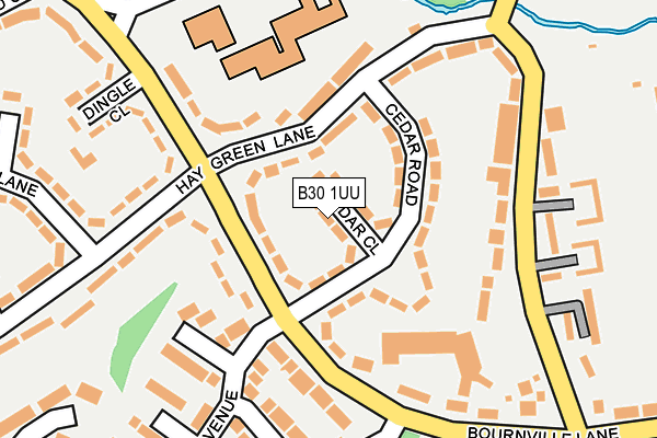 B30 1UU map - OS OpenMap – Local (Ordnance Survey)