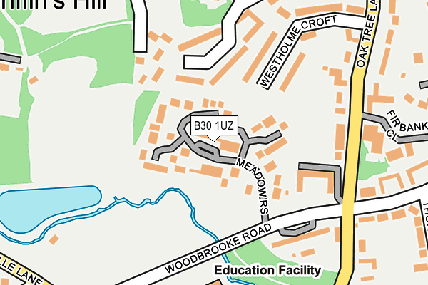 B30 1UZ map - OS OpenMap – Local (Ordnance Survey)