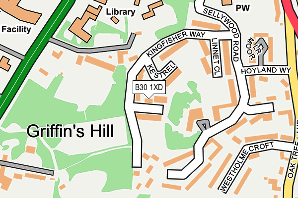 B30 1XD map - OS OpenMap – Local (Ordnance Survey)