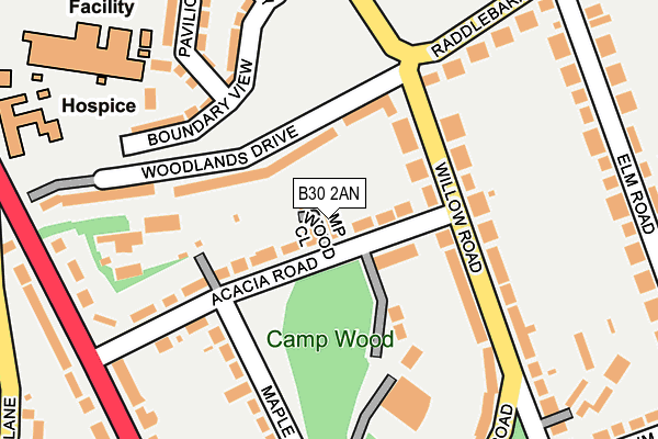 B30 2AN map - OS OpenMap – Local (Ordnance Survey)