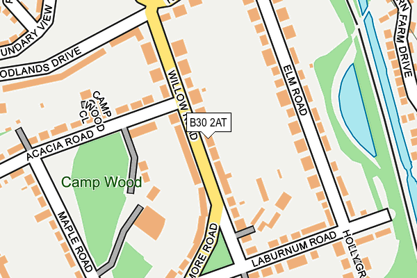 B30 2AT map - OS OpenMap – Local (Ordnance Survey)