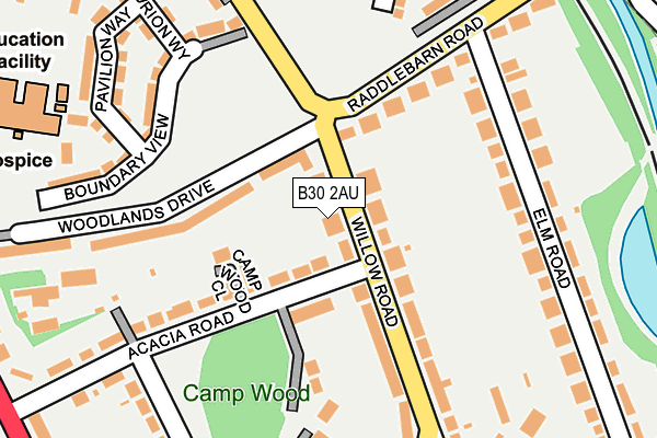 B30 2AU map - OS OpenMap – Local (Ordnance Survey)