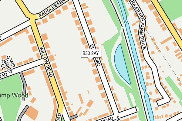 B30 2AY map - OS OpenMap – Local (Ordnance Survey)