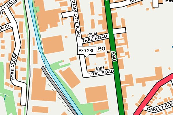 B30 2BL map - OS OpenMap – Local (Ordnance Survey)