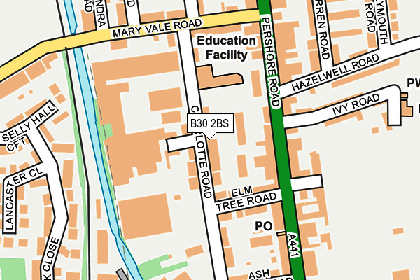 B30 2BS map - OS OpenMap – Local (Ordnance Survey)