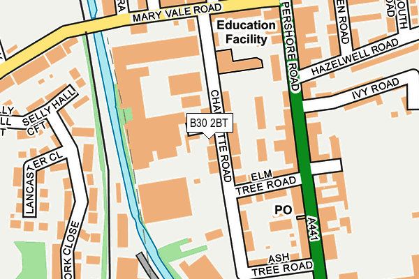 B30 2BT map - OS OpenMap – Local (Ordnance Survey)