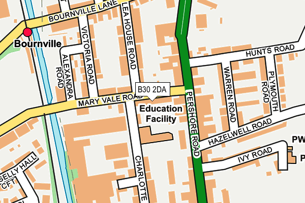 B30 2DA map - OS OpenMap – Local (Ordnance Survey)