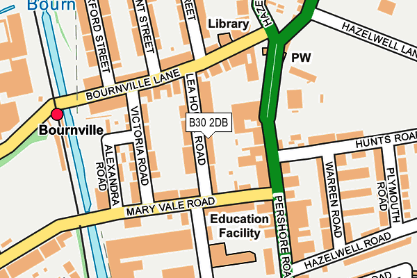 B30 2DB map - OS OpenMap – Local (Ordnance Survey)