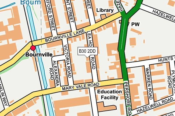 B30 2DD map - OS OpenMap – Local (Ordnance Survey)