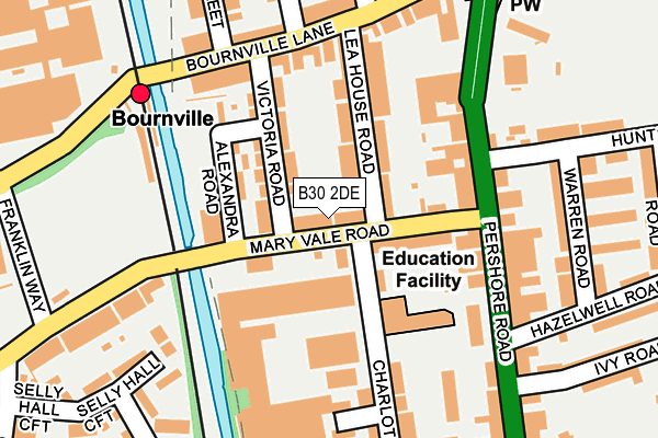 B30 2DE map - OS OpenMap – Local (Ordnance Survey)