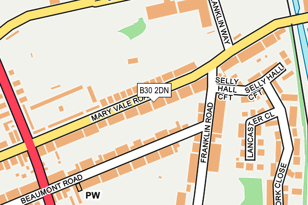 B30 2DN map - OS OpenMap – Local (Ordnance Survey)