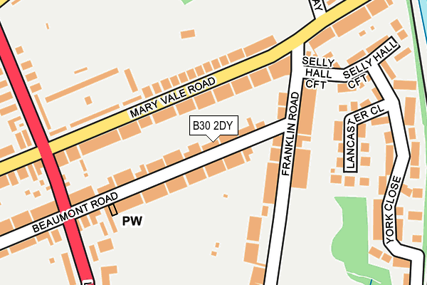 B30 2DY map - OS OpenMap – Local (Ordnance Survey)