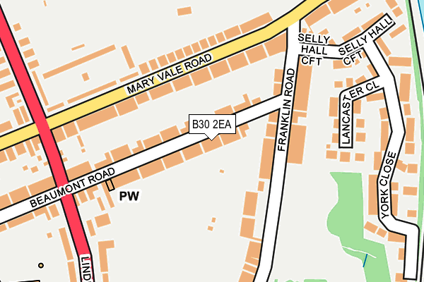 B30 2EA map - OS OpenMap – Local (Ordnance Survey)